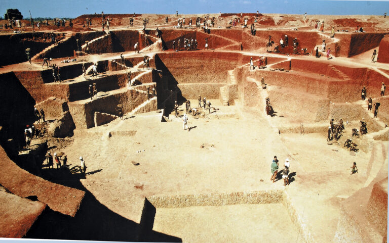 Completion of the excavation